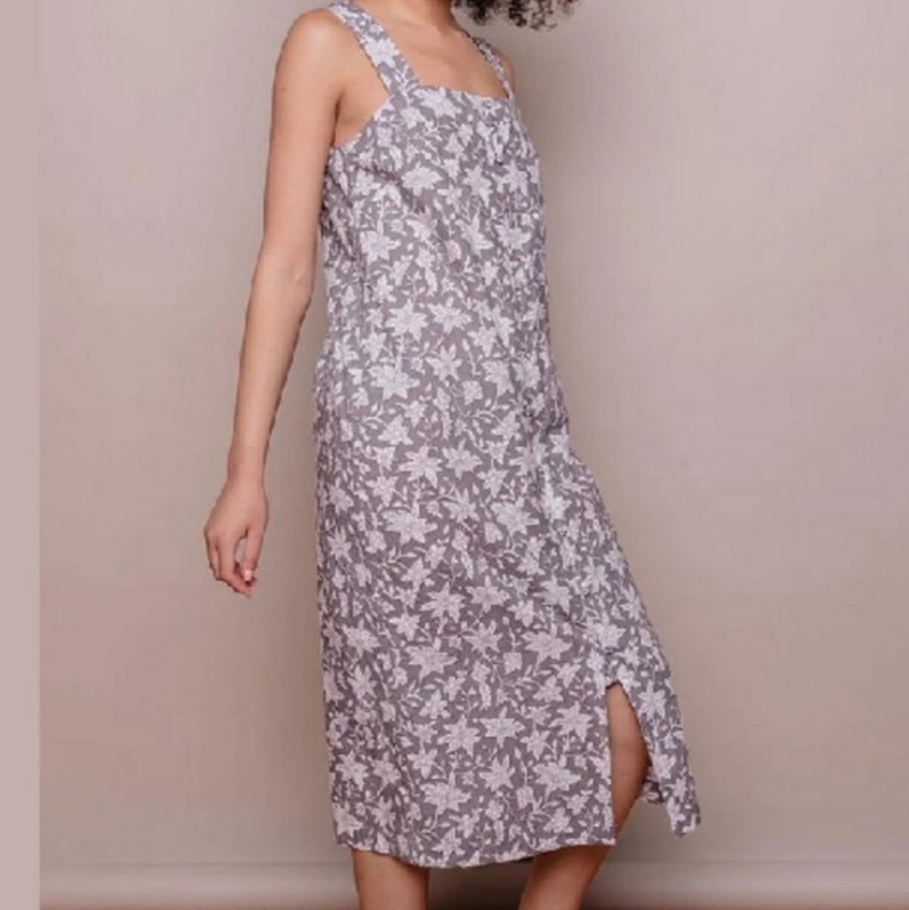 Mata Traders button down belted midi floral sundress